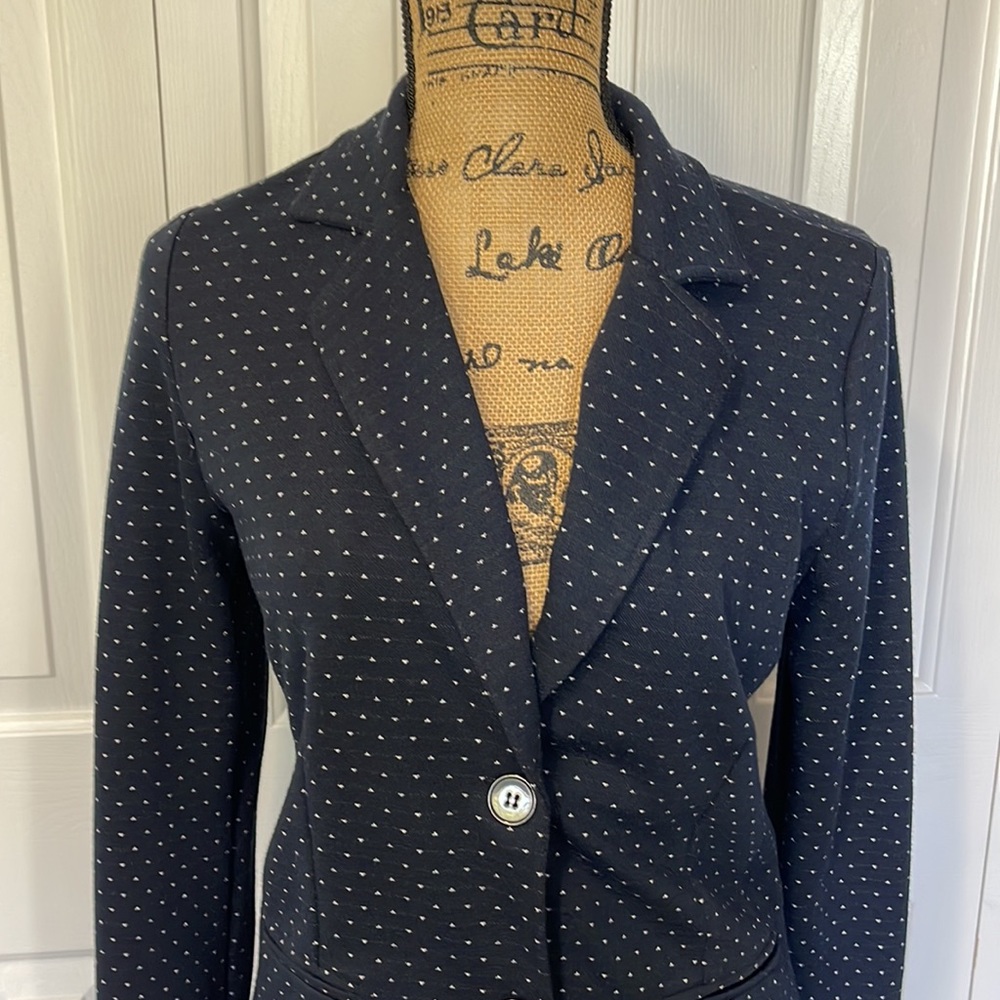 Yest Navy Blue Pattern Blazer - image 2
